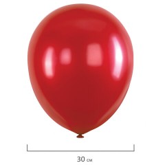 Шары воздушные 30 см, 50 штук, "МЕТАЛЛИК", ассорти, BRAUBERG KIDS, 591882 - фото 5