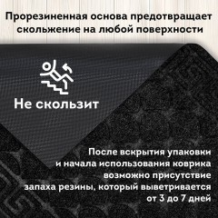 Коврик придверный 40х60 см, ЧЕРНЫЙ, грязезащитный, 430 г/м2, фактурный рисунок ЧЕШУЙКИ, ЛЮБАША, 701057 Коврик придверный 40х60 см, ЧЕРНЫЙ, грязезащитный, 430 г/м2, фактурный рисунок ЧЕШУЙКИ, ЛЮБАША, 701057 - фото 10