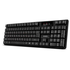 Клавиатура беспроводная SVEN KB-C2300W, USB, 104 клавиши, 2,4 GHz, черная, SV-021474 - фото 2