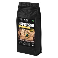 Кофе в зернах WELDAY (ВЭЛДЭЙ) "ESPRESSO БРАЗИЛИЯ САНТОС" 1 кг, арабика 100%, 624401 - фото 6