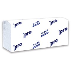 Полотенца бумажные 200 шт., PROtissue (H2) PREMIUM, 1-слойные, белые, КОМПЛЕКТ 28 пачек, 24х21,5 см, Z-сложение, С446 - фото 6