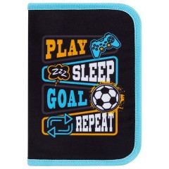Пенал BRAUBERG с наполнением, 1 отделение, 1 откидная планка, 24 предмета, 21х14 см, "Play sleep repeat", 272353 Пенал BRAUBERG с наполнением, 1 отделение, 1 откидная планка, 24 предмета, 21х14 см, "Play sleep repeat", 272353 - фото 2