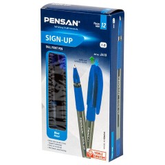 Ручка шариковая масляная с грипом PENSAN "Sign-Up", СИНЯЯ, 1 мм, линия письма 0,8 мм, 2410/12 Ручка шариковая масляная с грипом PENSAN "Sign-Up", СИНЯЯ, 1 мм, линия письма 0,8 мм, 2410/12 - фото 9