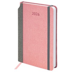 Ежедневник датированный 2026 А5 138x213 мм, BRAUBERG "Mosaic", под кожу, карман для ручки, розовый, 117115 - фото 2