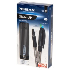 Ручка шариковая масляная с грипом PENSAN "Sign-Up", ЧЕРНАЯ, 1 мм, линия письма 0,8 мм, 2410/12 Ручка шариковая масляная с грипом PENSAN "Sign-Up", ЧЕРНАЯ, 1 мм, линия письма 0,8 мм, 2410/12 - фото 9