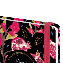 Ежедневник датированный 2026 с резинкой 145х203 мм, А5, BRAUBERG, твердый, фольга, "Гранаты", 117333 - фото 4