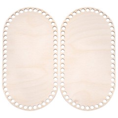 Донышки деревянные для вязания овальные, 2 шт., 24,5х13 см, BRAUBERG HOBBY, 665318 - фото 2