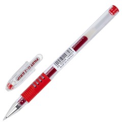 Ручка гелевая с грипом PILOT "G-1 Grip", КРАСНАЯ, корпус прозрачный, узел 0,5 мм, линия письма 0,3 мм, BLGP-G1-5, BLGP-G1-5 R - фото 2