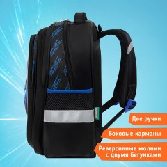 Рюкзак SNOOBAG (СНУБЭГ) FLOSSY, 2 отделения, 3 кармана, "Гонки", объемный дизайн, 40х28х18 см, 274442 - фото 15