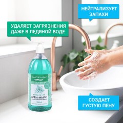 Мыло-крем жидкое с АНТИБАКТЕРИАЛЬНЫМ ЭФФЕКТОМ 1 л ЗОЛОТОЙ ИДЕАЛ "Холодная мята", дозатор, 608285 Мыло-крем жидкое с АНТИБАКТЕРИАЛЬНЫМ ЭФФЕКТОМ 1 л ЗОЛОТОЙ ИДЕАЛ "Холодная мята", дозатор, 608285 - фото 10