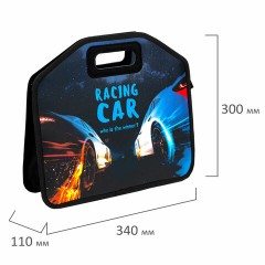 Папка-сумка ЮНЛАНДИЯ, 1 отделение, фетровые ручки, 34х30х11 см, "Night race", 270999 Папка-сумка ЮНЛАНДИЯ, 1 отделение, фетровые ручки, 34х30х11 см, "Night race", 270999 - фото 6