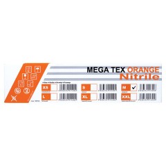 Перчатки нитриловые сверхпрочные с текстурой SFM MEGA TEX ORANGE, Германия, 25 пар (50 штук), размер M (средний), 4036534913208 - фото 8