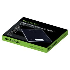 Весы кухонные УМНЫЕ BRASSON (БРАССОН) KS-22D, до 10 кг, КБЖУ, приложение, стекло, черные, 458446 - фото 8