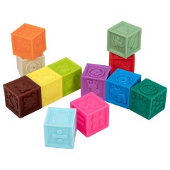 Тактильные кубики, сенсорные, ЭКО 12 штук, BAMBOX BABY (БАМБОКС БЭБИ), 665900 - фото 2