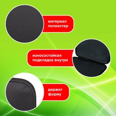 Папка на молнии с ручками STAFF EVERYDAY, А4, полиэстер, черная, 270733 Папка на молнии с ручками STAFF EVERYDAY, А4, полиэстер, черная, 270733 - фото 8