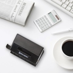 Дырокол BRAUBERG "Black Jack", до 10 листов, черный, 227795 - фото 7