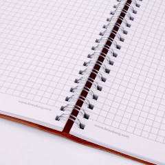 Бизнес-тетрадь на гребне А5 148x218 мм, BRAUBERG "Office PRO", под кожу, клетка, 80 л., коричневая, 111044 - фото 12
