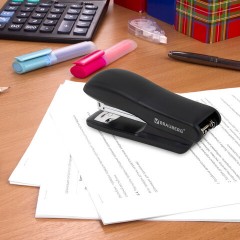 Степлер №24/6, 26/6 BRAUBERG "SX-39", до 25 листов, черный, 228590 - фото 10