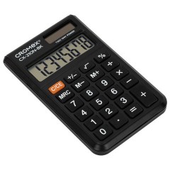 Калькулятор карманный CROMEX (КРОМЕКС) CX-210N-BK (96х62 мм), 8 разрядов, двойное питание, черный, 273834 - фото 4