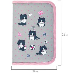Пенал BRAUBERG, 1 отделение, полиэстер, 21х14 см, "Cat patches", 272327 Пенал BRAUBERG, 1 отделение, полиэстер, 21х14 см, "Cat patches", 272327 - фото 6