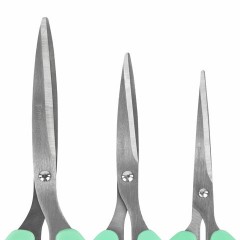 Ножницы BRAUBERG "CLASSIC PRO" 3 шт. (155, 185, 210 мм), мятные ручки, ВЫГОДНАЯ УПАКОВКА, 272979 Ножницы BRAUBERG "CLASSIC PRO" 3 шт. (155, 185, 210 мм), мятные ручки, ВЫГОДНАЯ УПАКОВКА, 272979 - фото 4