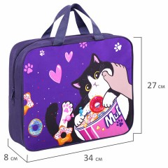 Папка на молнии с ручками BRAUBERG KIDS А4, 1 отделение, полиэстер, 80 мм, "Sweet cheeks", 272120 Папка на молнии с ручками BRAUBERG KIDS А4, 1 отделение, полиэстер, 80 мм, "Sweet cheeks", 272120 - фото 7