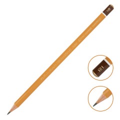 Карандаши чернографитные KOH-I-NOOR "1580", НАБОР 3 шт., HB, без резинки, заточенные, блистер, 15800HB001BL - фото 3