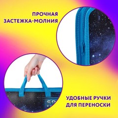Папка на молнии с ручками ЮНЛАНДИЯ А4, 1 отделение, пластик, ширина 45 мм, "Space explorer", 270949 Папка на молнии с ручками ЮНЛАНДИЯ А4, 1 отделение, пластик, ширина 45 мм, "Space explorer", 270949 - фото 9