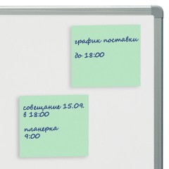 Блок самоклеящийся (стикеры) STAFF STANDARD, ПАСТЕЛЬНЫЙ 76х76 мм, зеленый, 100 листов, 116575 - фото 5