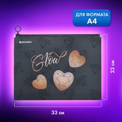 Папка для тетрадей BRAUBERG А4, 1 отделение, пластик, на zip-lock-молнии, "Diamonds", 272104 Папка для тетрадей BRAUBERG А4, 1 отделение, пластик, на zip-lock-молнии, "Diamonds", 272104 - фото 8