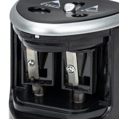 Точилка электрическая BRAUBERG DUAL (для 2 диаметров карандашей!), 4 батарейки АА, черная, 270581 Точилка электрическая BRAUBERG DUAL (для 2 диаметров карандашей!), 4 батарейки АА, черная, 270581 - фото 2