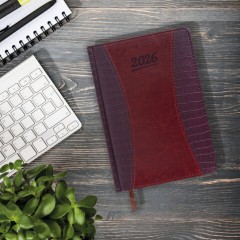 Ежедневник датированный 2026 А5 148х218 мм, GALANT "CombiContract", под кожу, коричневый, 117487 - фото 13