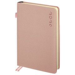 Ежедневник датированный 2026, А5, 138х213 мм, BRAUBERG "Essential", под кожу, держатель, розовый, 117395 - фото 2