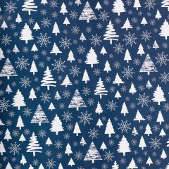 Бумага упаковочная новогодняя НАБОР 3 шт., "Blue Collection", 70х100 см, 3 дизайна, ЗОЛОТАЯ СКАЗКА, 592058 - фото 5