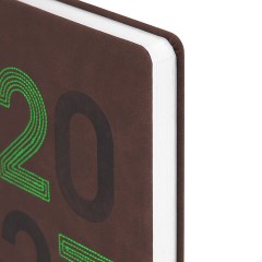 Ежедневник датированный 2027, А5, 138х213 мм, BRAUBERG "Scripted", под кожу, вышивка, коричневый, 118002 - фото 3