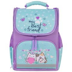 Ранец ПИФАГОР BASIC, 1 отделение, 3 кармана, эргономичная спинка, "Cat friends", 35х28х18 см, 272048 Ранец ПИФАГОР BASIC, 1 отделение, 3 кармана, эргономичная спинка, "Cat friends", 35х28х18 см, 272048 - фото 3