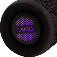 Колонка портативная влагозащищенная KAIGO (КАЙГО) BT30T, 30 Вт, Bluetooth, USB, Micro SD, AUX, RGB, TWS, IPX7, черная, 514226 - фото 4