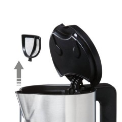 Чайник BOSCH TWK8613P, 1,5 л, 2400 Вт, закрытый нагревательный элемент, нержавеющая сталь, черный - фото 3
