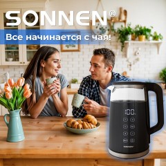 Чайник с терморегулятором и дисплеем, ДВОЙНЫЕ СТЕНКИ, SONNEN KT-8717, 1,7 л, 2200 Вт, черный, 454687 Чайник с терморегулятором и дисплеем, ДВОЙНЫЕ СТЕНКИ, SONNEN KT-8717, 1,7 л, 2200 Вт, черный, 454687 - фото 14