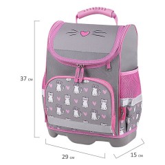 Ранец ЮНЛАНДИЯ WISE, 1 отделение, 3 кармана, устойчивое дно, "Sweet whiskers", 37x29х15 см, 272075 Ранец ЮНЛАНДИЯ WISE, 1 отделение, 3 кармана, устойчивое дно, "Sweet whiskers", 37x29х15 см, 272075 - фото 8