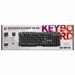 Клавиатура беспроводная DEFENDER Element HB-195 RU, USB, 114 клавиш, черная, 45195 Клавиатура беспроводная DEFENDER Element HB-195 RU, USB, 114 клавиш, черная, 45195 - фото 4