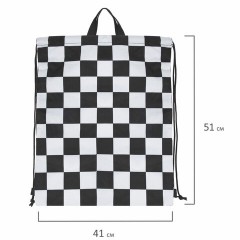 Мешок для обуви BRAUBERG большой удобный с ручкой, 51х41 см, "Black and White", 271595 Мешок для обуви BRAUBERG большой удобный с ручкой, 51х41 см, "Black and White", 271595 - фото 6