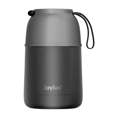 Термос 0,6 л для еды/напитков с широким горлом, JOYLUX (ДЖОЙЛЮКС) LUNCH, нержавеющая сталь SUS304, ложка-вилка, 700326 - фото 2