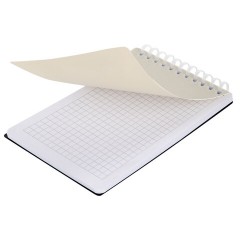 Блокнот МАЛЫЙ ФОРМАТ А6, 60 л., силиконовый гребень, обложка пластик, клетка, BRAUBERG, бежевый, 117563 - фото 3