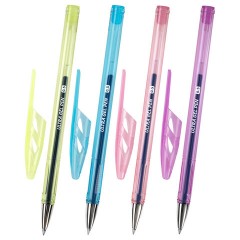 Ручки гелевые "BRAUBERG ULTRA GEL PASTEL", НАБОР 4 ШТУКИ, СИНИЕ, стандартный наконечник 0,5 мм, линия письма 0,35 мм, 144282 - фото 2