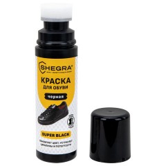 Краска для черной обуви (кожа, текстиль) 75 мл, губка, SHEGRA (ШЕГРА), 700781 - фото 3