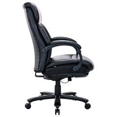Кресло HAWASAN (ХАВАСАН) "Voyager HD-010", НАГРУЗКА до 180 кг, подножка, экокожа, черное, 532971 - фото 4