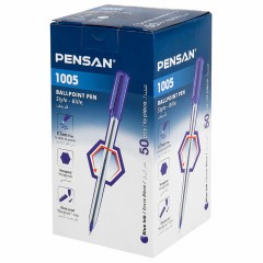 Ручка шариковая масляная PENSAN 1005, СИНЯЯ, корпус прозрачный, узел 0,7 мм, линия письма 0,5 мм, 1005 - фото 9