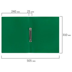 Папка на 2 кольцах А4 BRAUBERG PIXEL, 25 мм, темно-зеленая, до 170 листов, 0,5 мм, 273033 - фото 8