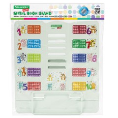 Подставка для книг и учебников большая BRAUBERG KIDS "Animals" с таблицей умножения, регулируемый угол наклона, металлическая, 238960 - фото 2